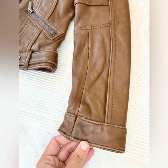 Michael Kors Moto Leather Jacket - Picture 5 of 15